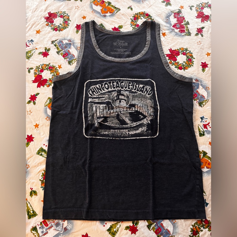 Chincoteague Island Navy Blue Tank Top